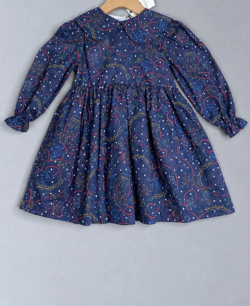 NWT Olivier London Liberty Gift Express Christmas Toys Train Dress Girls 2-3 Yrs